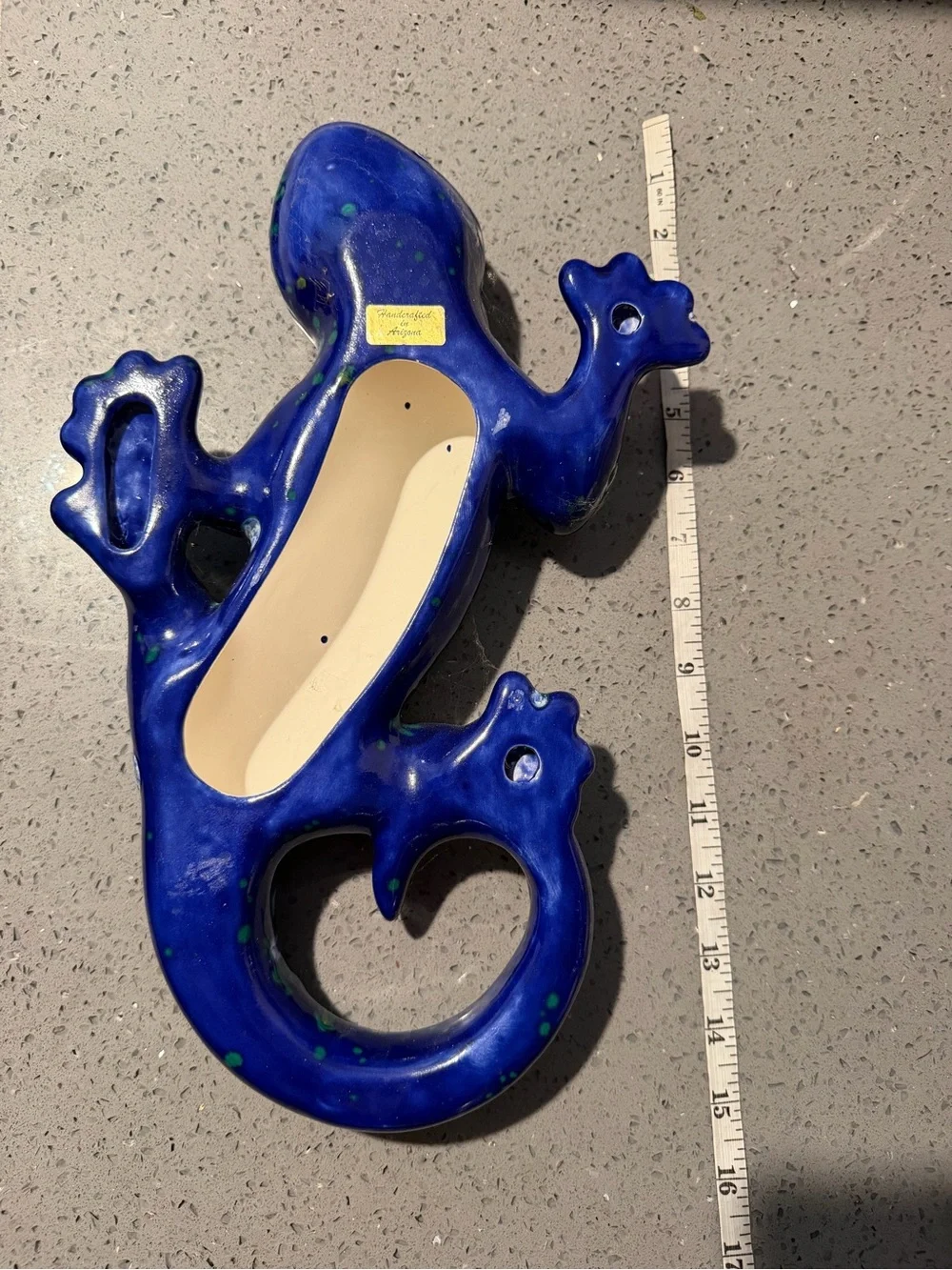 Decorative Ceramic Gecko Wall Accent Blue Green Talavera pottery western vibrant